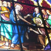 Marche à Santes du 26 janvier 2021 - détail vitrail église St Pierre
