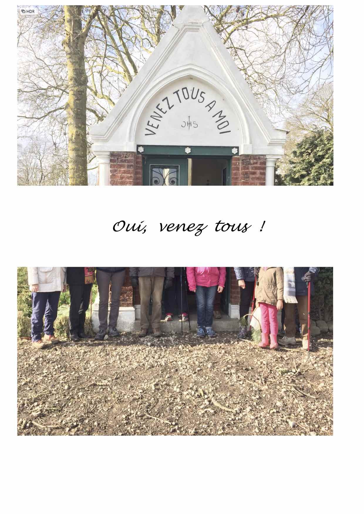 Marche à Aubers du 25 fév. 2020 - devant la Chapelle entre Aubers et Fauquissart (2)