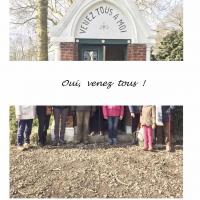 Marche à Aubers du 25 fév. 2020 - devant la Chapelle entre Aubers et Fauquissart (2)